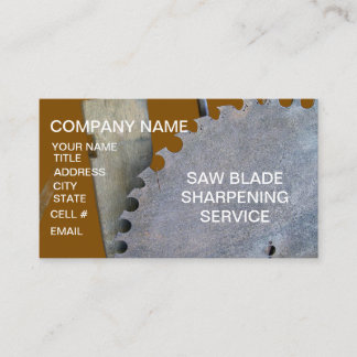 Sawmill Blade Sharpening  Business Card