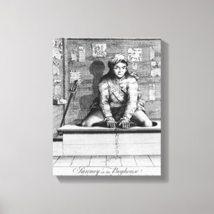 Sawney in the Boghouse, 1745 Canvas Print