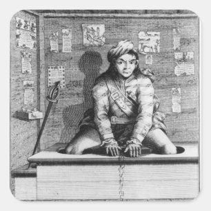 Sawney in the Boghouse, 1745 Square Sticker