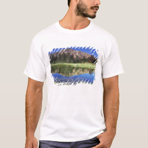 Sawtooth Mountains reflected in Fourth of July T-Shirt