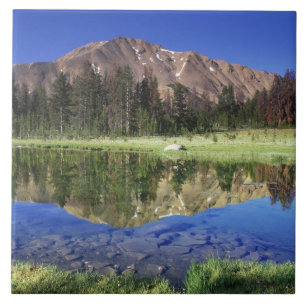 Sawtooth Mountains reflected in Fourth of July Tile