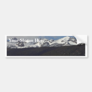 Sawtooth Mountains Snow Peaks Bumper Sticker