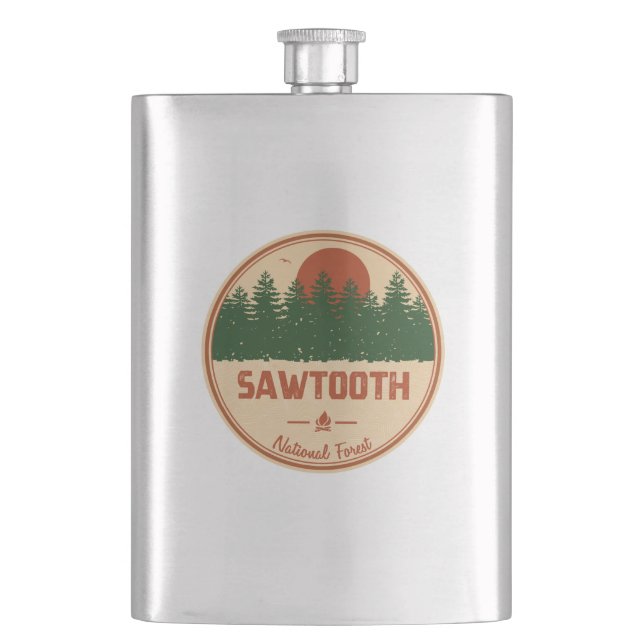 Sawtooth National Forest Hip Flask (Front)