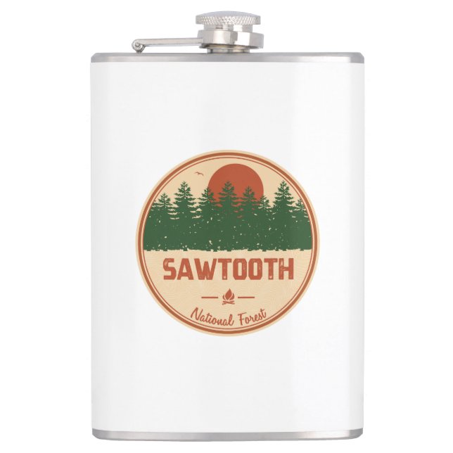 Sawtooth National Forest Hip Flask (Front)