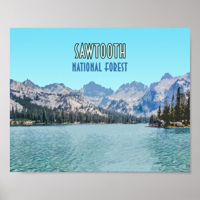 Sawtooth National Forest Idaho Poster (Front)