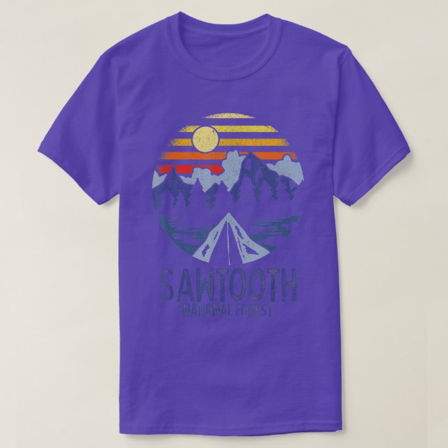 Sawtooth National Forest Idaho Rocky Mountains ID  T-Shirt (Design Front)