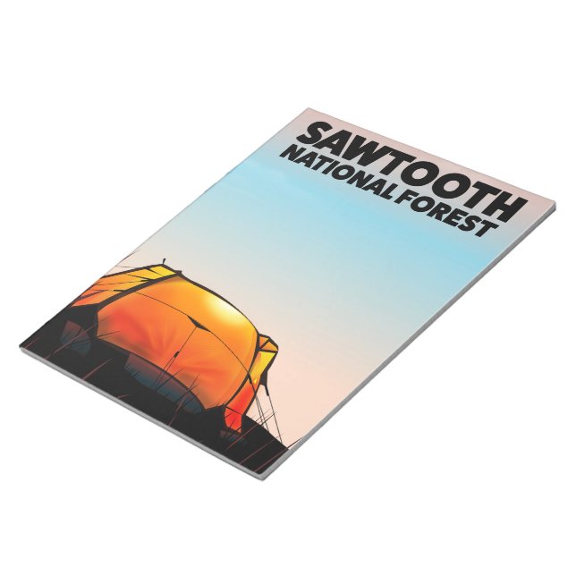 Sawtooth National Forest Travel poster Notepad (Angled)
