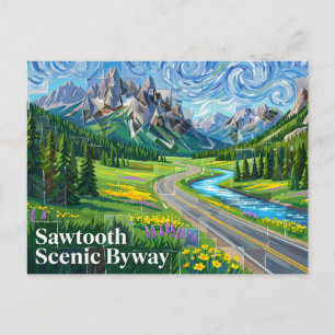 Sawtooth Scenic Byway Idaho Postcard