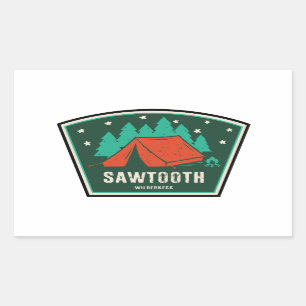Sawtooth Wilderness Idaho Camping Rectangular Sticker