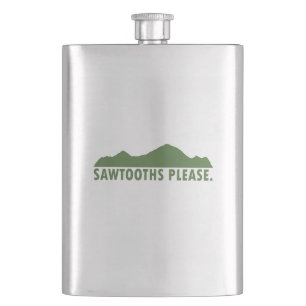 Sawtooths Please Hip Flask