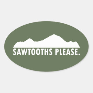 Sawtooths Please Oval Sticker