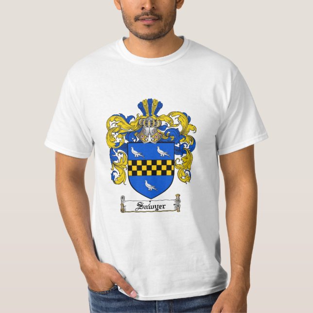 Sawyer Family Crest - Sawyer Coat of Arms T-Shirt (Front)