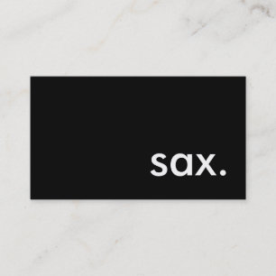 sax. business card