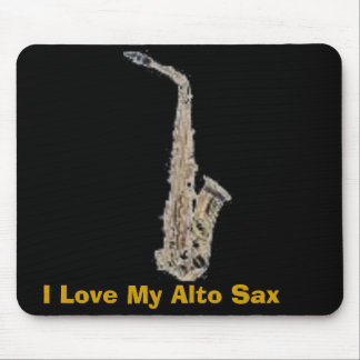 sax, I Love My Alto Sax Mouse Mat