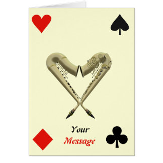 Sax of Hearts - Diamond, Spade, Club Playing Card