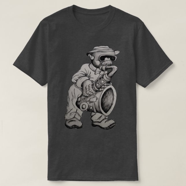 Sax Robot T-Shirt (Design Front)