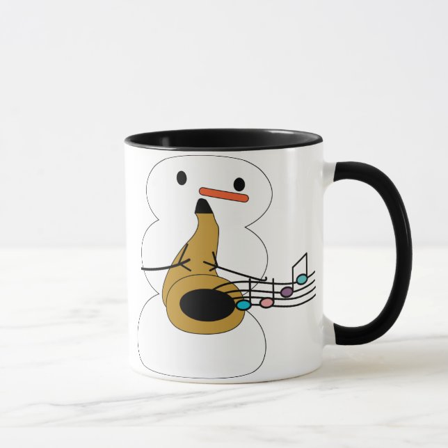 Sax with Snowman Mug (Right)