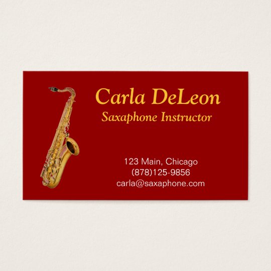 Saxaphone Business Card
