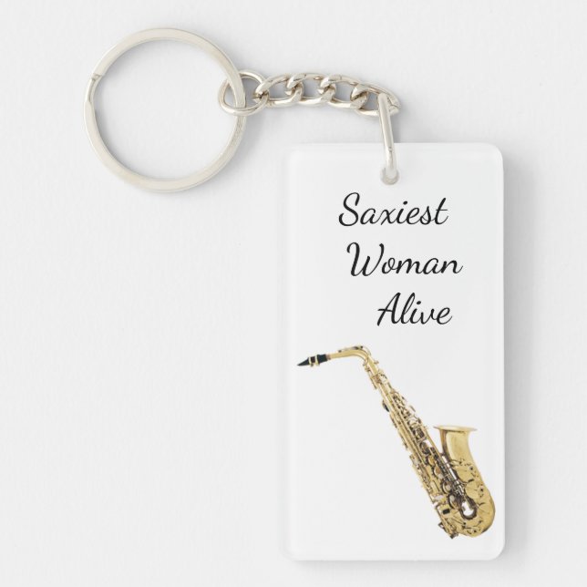 Saxiest Saxophone Keychain (Front)