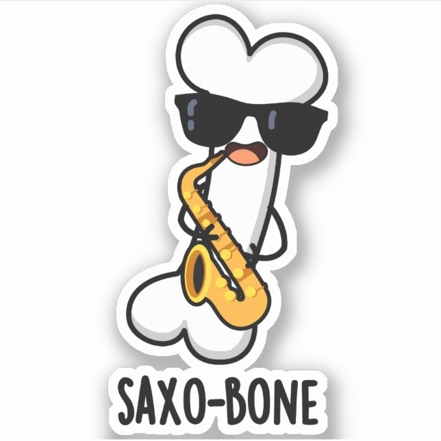 Saxo-bone Funny Bone Funny Music Pun   (Front)
