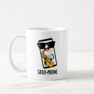 Saxo-phone Funny Cellphone Puns Coffee Mug