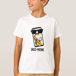 Saxo-phone Funny Cellphone Puns  T-Shirt