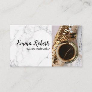 Saxofone   Music Instructor Business Card
