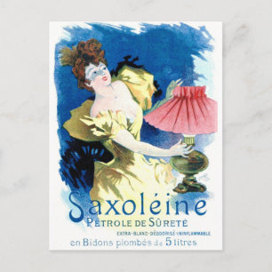 "Saxoleine French Petrol Ad Postcard