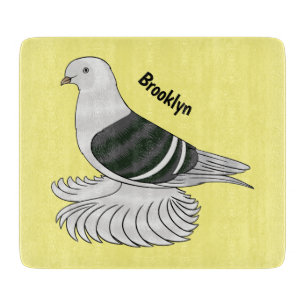 Saxon Shield pigeon bird cartoon illustration Cutting Board