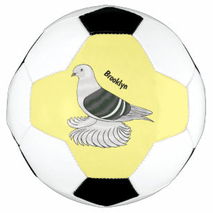 Saxon Shield pigeon bird cartoon illustration Football