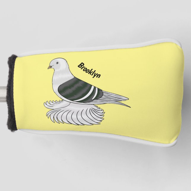 Saxon Shield pigeon bird cartoon illustration Golf Head Cover (Front)