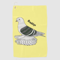 Saxon Shield pigeon bird cartoon illustration