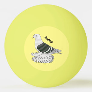 Saxon Shield pigeon bird cartoon illustration Ping Pong Ball