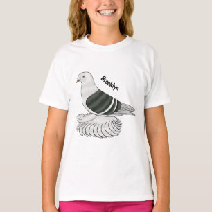 Saxon Shield pigeon bird cartoon illustration T-Shirt