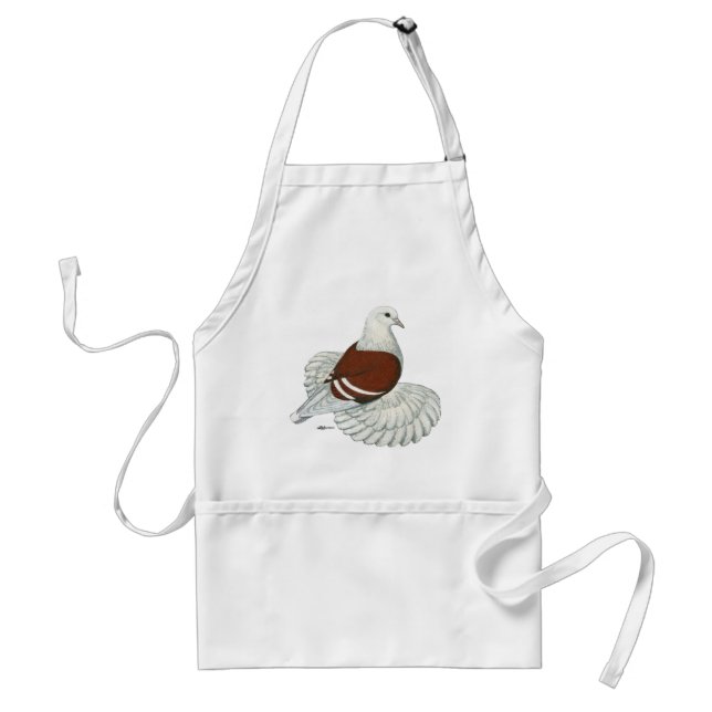 Saxon Shield Pigeon Red White Bar Standard Apron (Front)