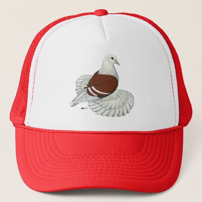 Saxon Shield Red White Bar Trucker Hat (Front)