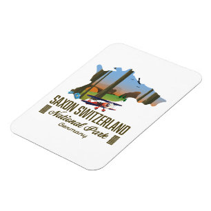 Saxon Switzerland National Park Germany map Magnet
