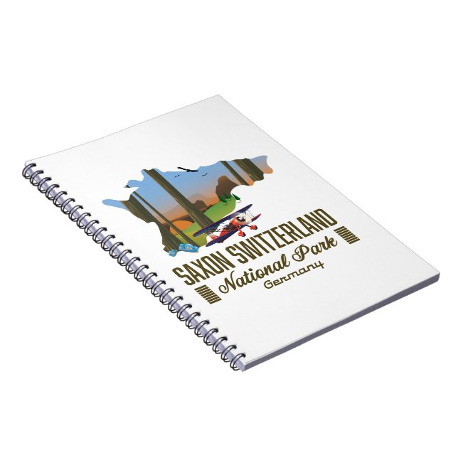 Saxon Switzerland National Park Germany map Notebook (Right Side)