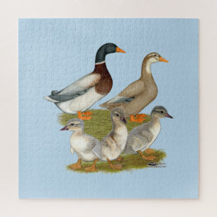 Saxony Duck Family Jigsaw Puzzle