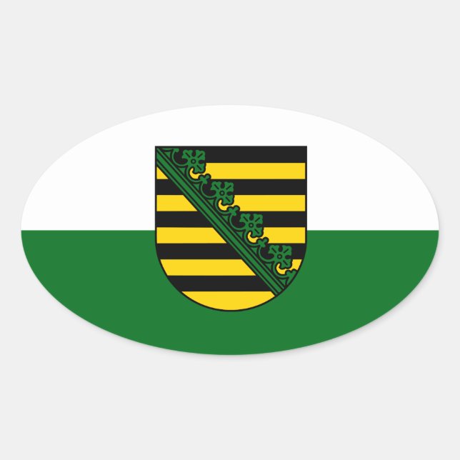 Saxony Oval Sticker (Front)