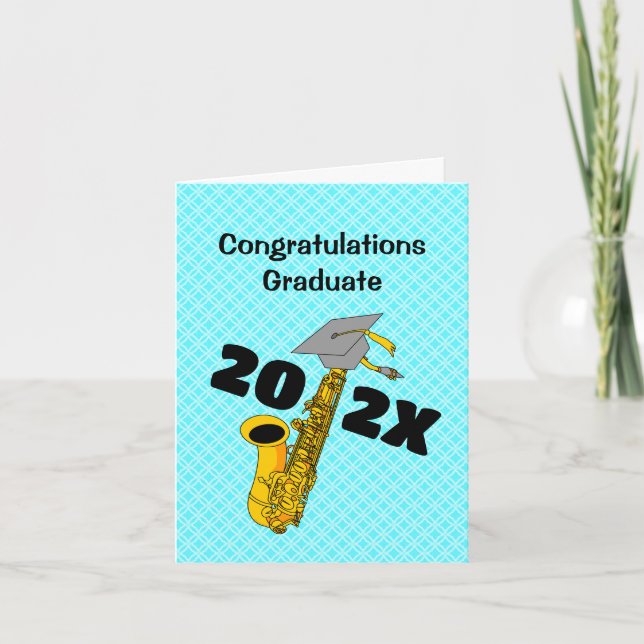 Saxophone 2022 Graduation Card (Front)