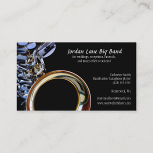 Saxophone Big Band Profile Business Card