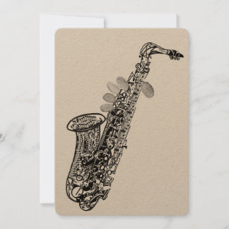 Saxophone blank card