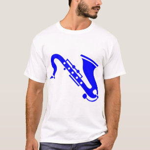 Saxophone - Blue T-Shirt
