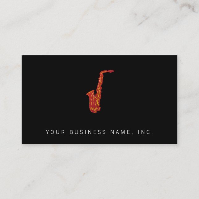Saxophone Business Card (Front)