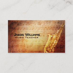 Saxophone Business Cards