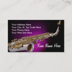 Saxophone Business Cards
