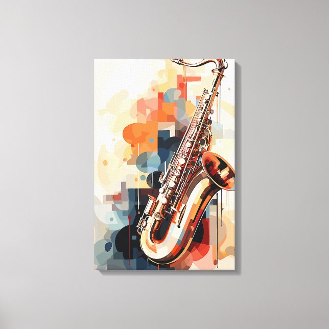 Saxophone Canvas Print (Front)