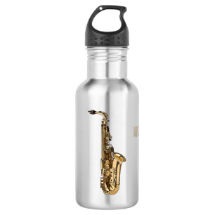 Saxophone cartoon illustration 532 ml water bottle