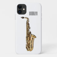 Saxophone cartoon illustration